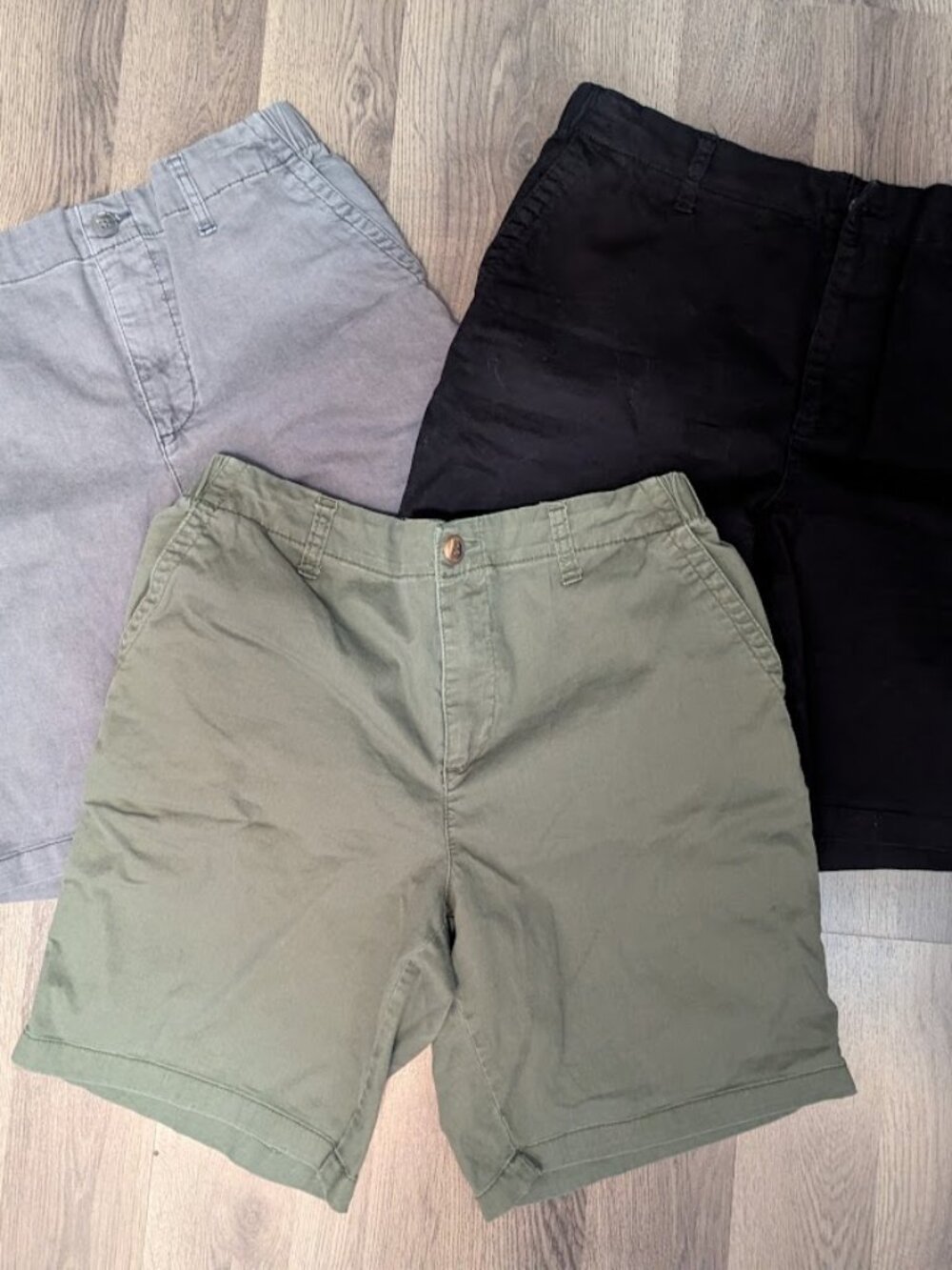 Lot of 3 size Medium High-Waisted OGC Chino Shorts -- 9-inch inseam